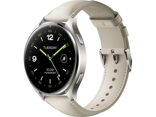 Смарт-часы Xiaomi Watch 2 1.43" AMOLED корп.серый рем.белый разм.брасл.:140-210мм (BHR9306G)