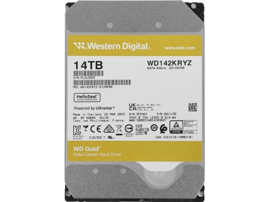 Жесткий диск Western Digital 3.5&quot; 14TB WD142KRYZ Gold SATA3, Cache 256MB, 7200 rpm