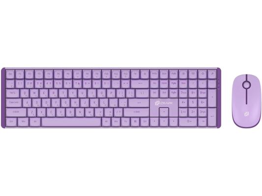 Комплект (клавиатура+мышь) Oklick S315W, USB, беспроводной, сиреневый [1978643]