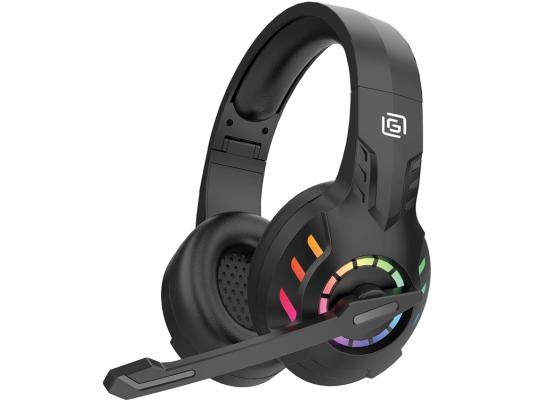 Гарнитура игровая Oklick HS-L420G,  для компьютера/мобильных устройств, накладные,  Bluetooth/3,5 мм, черный [1939799]