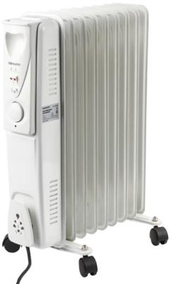 Обогреватель масляный SONNEN DFS-09, 2000 Вт, 9 секций, белый, 453499 (Уценка, поврежденная упаковка)