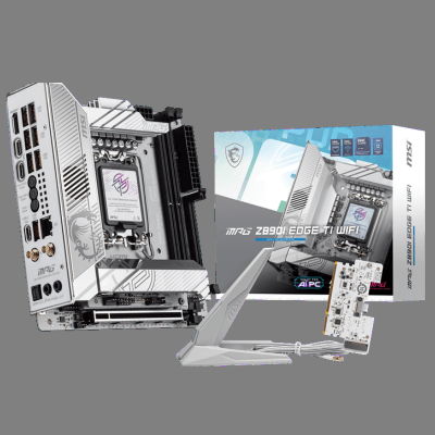 Материнская плата MSI MPG Z890I EDGE TI WIFI Z890, LGA1851, 4*DDR5, 2*PCIEx16, 1*PCIEx1, 5*M.2, 2*TypeC, 4*USB3.2Gen2, 6*USB3.2Gen1, 5*USB2.0, 4*SATA3.0, 5G, 2*Type-C DP, HDMI, ATX, RTL