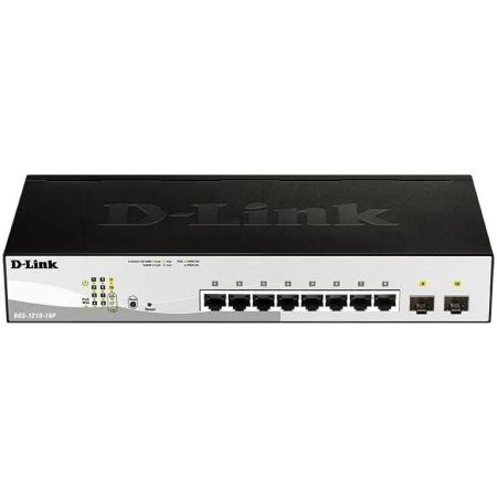 Коммутатор D-Link DGS-1210-10P/FL2A 10 портов (8x 1Gbs PoE, 2x 1Gbs SFP, настраиваемый L2) (DGS-1210-10P/FL2A)