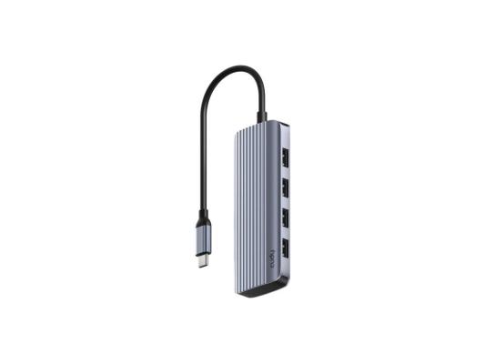 Концентратор USB-C Cudy UH500, 1 USB-C 3.0, 1x 4K@30Hz HDMI Port, 1x 100W USB-C port for PD Charging, 4x USB-A (UH500)