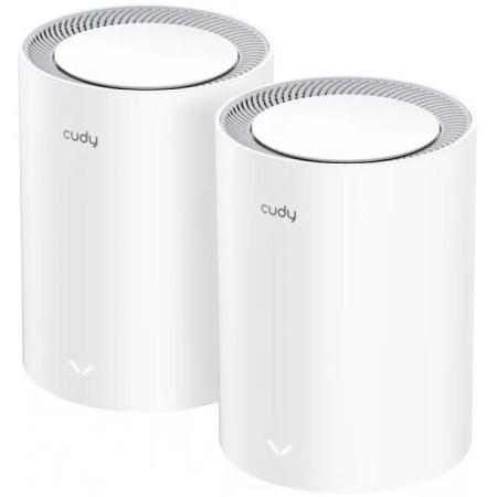 Система Mesh Cudy M3000(2-Pack), AX3000 Wi-Fi 6 2,5 Гбит/с (WAN) + 1 Гбит/с (LANMU-MIMO, DDNS, VPN, DNS, Mesh