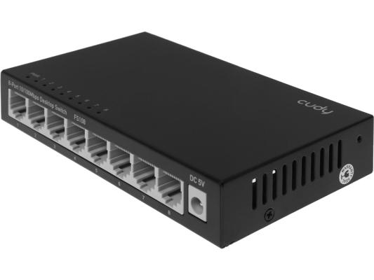Коммутатор неуправляемый Cudy FS108, 8 портов RJ45 10/100 Мбит/с, металлический корпус (FS108)