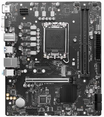 Материнская плата MSI PRO H610M-E DDR4 Socket 1700 H610 2xDDR4 1xPCI-E 16x 1xPCI-E 1x 4xSATA III mATX Retail  (Уценка, из ремонта)