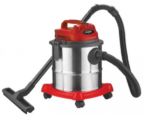 Промышленный пылесос Elitech ПС 020 сухая влажная уборка серый красный