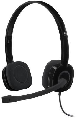 Гарнитура Logitech Stereo Headset H151 черный 981-000589 (Уценка, б/у)