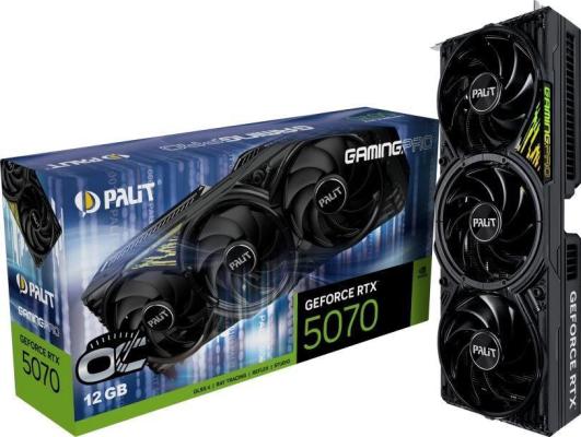 Видеокарта Palit PCI-E 5.0 RTX5070 GAMINGPRO OC NVIDIA GeForce RTX 5070 12Gb 192bit GDDR7 2325/28000 HDMIx1 DPx3 HDCP Ret
