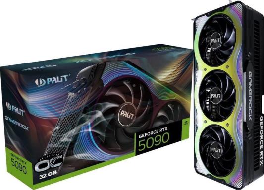 Видеокарта Palit PCI-E 5.0 RTX5090 GAMEROCK OC NVIDIA GeForce RTX 5090 32Gb 512bit GDDR7 2017/28000 HDMIx1 DPx3 HDCP Ret