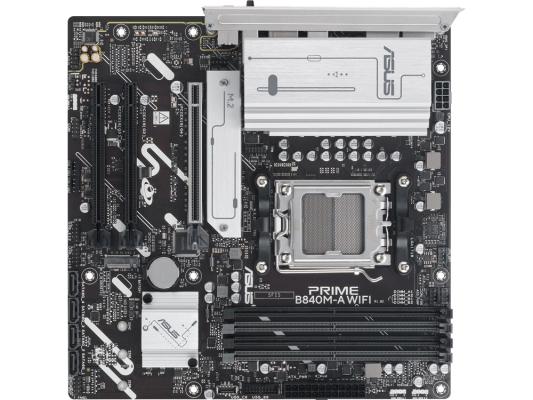 Материнская плата Asus PRIME B840M-A WIFI SocketAM5 AMD B840 4xDDR5 mATX AC`97 8ch(7.1) 2.5Gg RAID+HDMI+DP