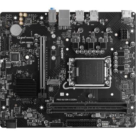 Материнская плата MSI PRO H610M-S DDR4 Soc-1700 Intel H610 2xDDR4 mATX AC`97 8ch(7.1) GbLAN+HDMI