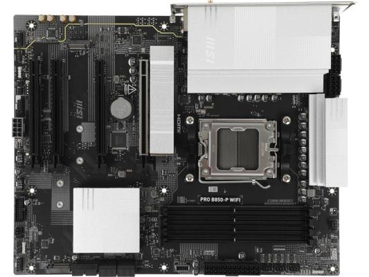 Материнская плата MSI PRO B850-P WIFI B850, AM5, 4*DDR5, 4*PCIEx16, 3*M.2, 3*TypeC, 1*USB3.2Gen2, 5*USB3.2Gen1, 8*USB2.0, 4*SATA3.0, 5G, HDMI, ATX, RTL