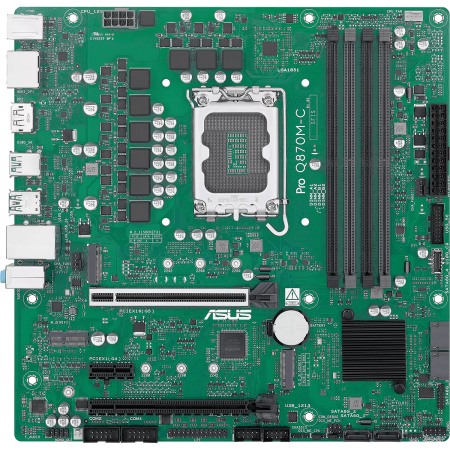 ASUS PRO Q870M-C-CSM, LGA1851, Q870, 4*DDR5, 4*SATA, 2*M.2, 3*USB 3.2, 2*USB 2.0, Type-C, 2*PCIx16, 1*PCIx1, 2*DP+VGA, mATX; 90MB1KEP-M0EAYC