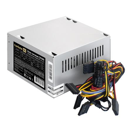 Блок питания 400W ExeGate CP400 (ATX, 8cm fan, 24pin, 4pin, 3xSATA, 2xIDE)