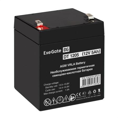 Аккумуляторная батарея ExeGate DT 1205 (12V 5Ah, клеммы F2)