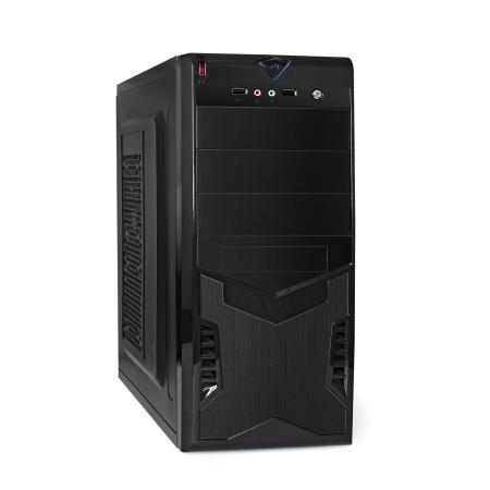 Корпус Miditower ExeGate CP-601-UNS500 (ATX, БП UNS500 с вент. 12см, 2*USB, аудио, черный)