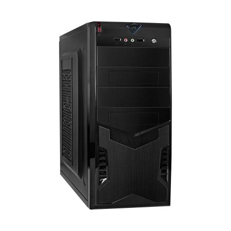 Корпус Miditower ExeGate CP-604-UNS350 (ATX, БП UNS350 с вент. 12см, 2*USB, аудио, черный)
