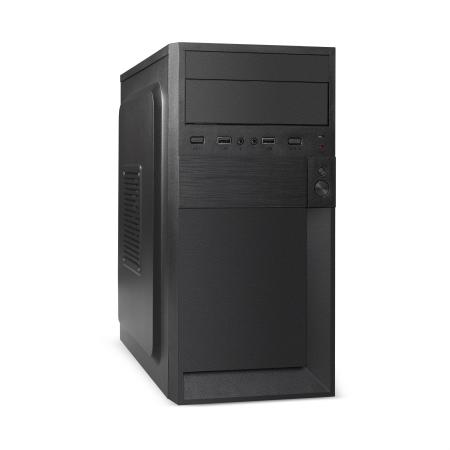 Корпус Minitower ExeGate BAA-105-01-UNS500 (mATX, БП UNS500 с вент. 12см, 2*USB, аудио, черный)