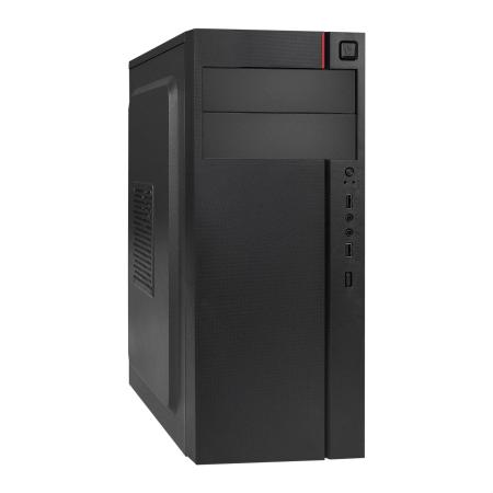 Корпус Miditower ExeGate AA-440-UNS450 (ATX, БП UNS450 с вент. 12см, 2*USB, аудио, черный)
