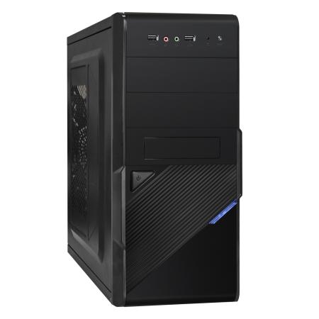 Корпус Minitower ExeGate BA-201-UNS500 (mATX, БП UNS500 с вент. 12см, 2*USB, аудио, черный)