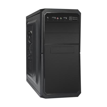 Корпус Minitower ExeGate BA-202-UNS350 (mATX, БП UNS350 с вент. 12см, 2*USB, аудио, черный)