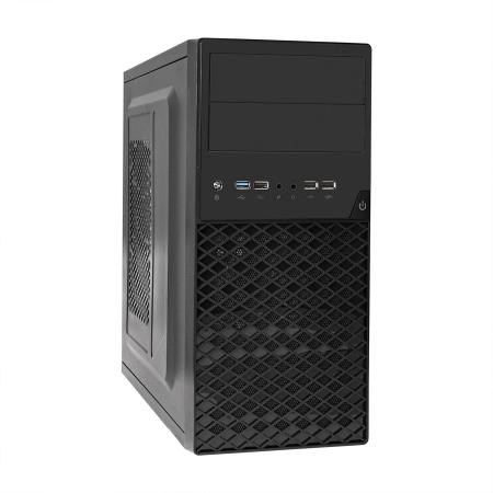 Корпус Minitower ExeGate BA-203U-UNS400 (mATX, БП UNS400 с вент. 12см, 3*USB+1*USB3.0, аудио, черный)