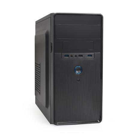 Корпус Minitower ExeGate BA-309U2-UNS450 (mATX, БП UNS450 с вент. 12см, 1*USB+2*USB3.0, HD аудио, черный)