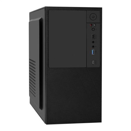 Корпус Minitower ExeGate BAA-308UC-AA500 (mATX, БП AA500 с вент. 8см, 1*USB+1*USB3.0+1*TypeC, HD Audio, черный)