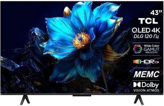 Телевизор QLED TCL 43" 43P7K черный 4K Ultra HD 60Hz DVB-T DVB-T2 DVB-C DVB-S DVB-S2 USB WiFi Smart TV
