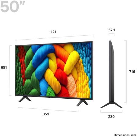 Телевизор LED LG 50" 50NANO80A6B.ARUG синяя сажа 4K Ultra HD 60Hz DVB-T DVB-T2 DVB-C DVB-S DVB-S2 USB WiFi Smart TV