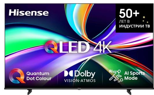 Телевизор QLED Hisense 85" 85E7Q черный 4K Ultra HD 60Hz MEMC DVB-T DVB-T2 DVB-C DVB-S DVB-S2 USB WiFi Smart TV