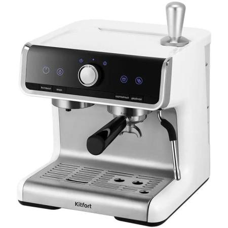 Кофеварка рожковая Kitfort КТ-7170 2900Вт серебристый/черный