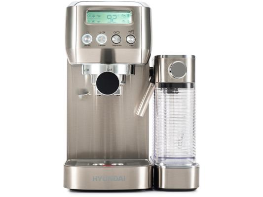Кофеварка рожковая Hyundai HEM-9999 1350Вт серебристый