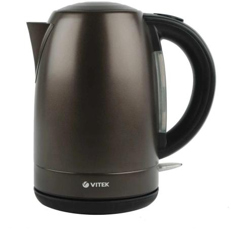 Чайник электрический Vitek VT-7032 1.8л. 1850Вт прозрачный/черный корпус: стекло