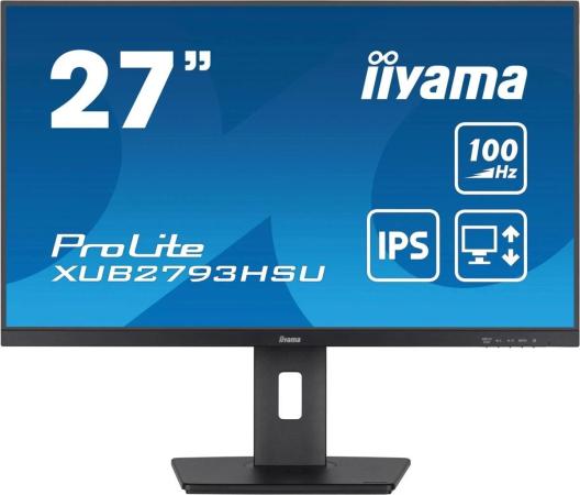Монитор Iiyama 27" ProLite XUB2793HSU-B7 черный IPS LED 16:9 HDMI M/M матовая HAS Piv 300cd 178гр/178гр 1920x1080 100Hz DP FHD USB 5.4кг