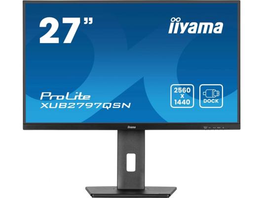 27" Монитор Iiyama ProLite XUB2797QSN-B2,  2560x1440,  IPS,  100Гц,  1хHDMI,  1хDP,  черный