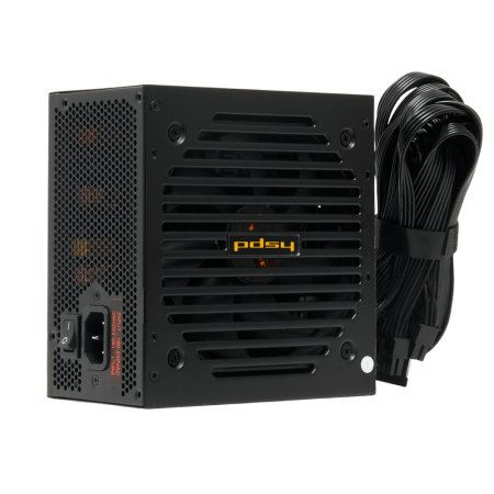 Блок питания/ Power Supply HSPD, 750W 80+ Bronze (ATX, 2.31, Semi-modular, 1x24(20+4)pin 550mm, 1xCPU*2 8(4+4)pin 600+150mm, 1xPCIe*2 8(6+2)pin 500+150mm, 2xSATA*3 400+150+150mm, 1xMOLEX4pin*3+FDD 400+150+150+150mm , Active, 120x120mm, 150x140x86mm, APFC, OVP, UVP, SCP, OPP, OCP, OTP, black)