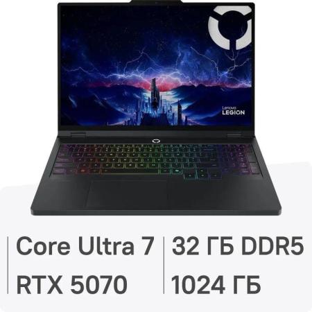 Ноутбук игровой Lenovo Legion Pro 5 16IAX10 16", 2025, OLED, Intel Core Ultra 7 255HX 2.4ГГц, 20-ядерный, 32ГБ DDR5, 1ТБ SSD,  NVIDIA GeForce  RTX 5070 для ноутбуков - 8 ГБ, без операционной системы,