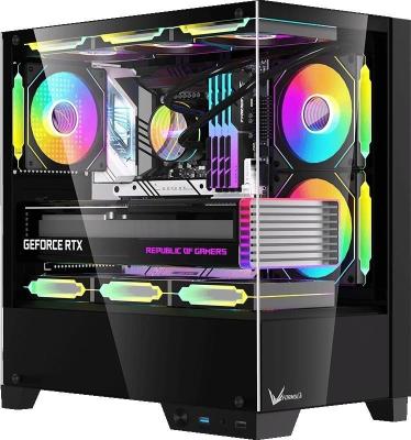 Корпус Formula Crystal Z1M Plus FR черный без БП mATX 9x120mm 1xUSB3.0 audio bott PSU