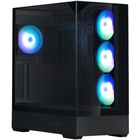 ZALMAN P40 Prism Plus, ATX, BLACK, WINDOW, 3xCombo (3.5'' or 2.5"), 1xUSB TYPE-C, 2xUSB3.0, SIDE 3x120mm ARGB, REAR 1x120mm ARGB