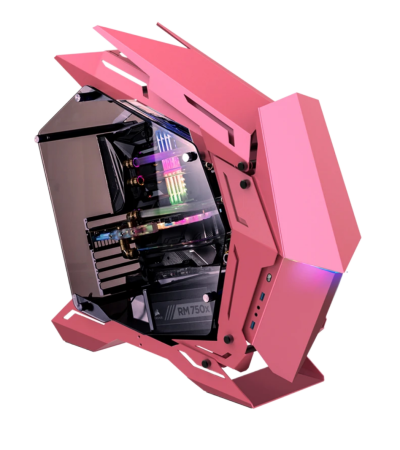 Корпус без блока питания/ Case JONSBO MOD-3, Full-Tower, TG, no fans, 2xUSB-A 3.0, EATX, ATX, mATX, mITX Pink