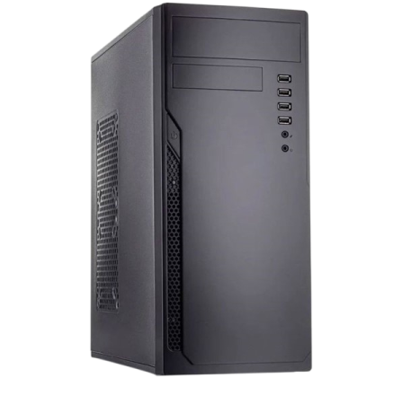 Корпус без блока питания/ Case Foxline FL-301, ATX, 4xUSB2.0, HDA, w/o FAN, w/o PSU, no PowerCord , w/DVD-RW installed