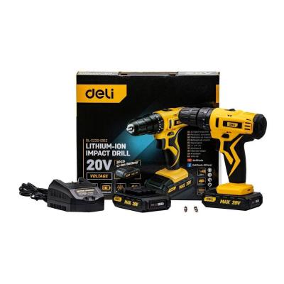 Аккумуляторная ударная дрель шуруповерт DELI DL-CZ20-E1D2
