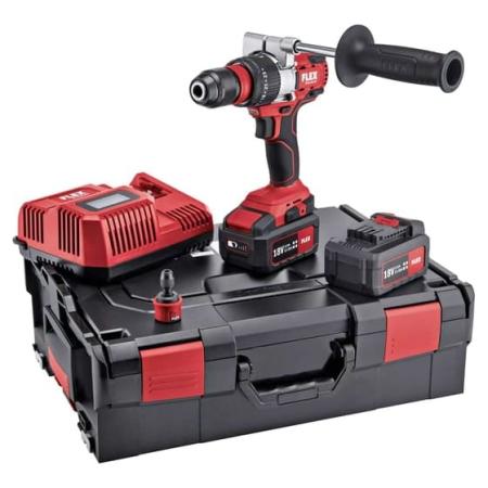 Двухскоростная аккумуляторная дрель-шуруповерт FLEX PD 2G 18.0-EC/5.0 Set