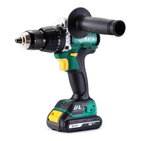 Аккумуляторная бесщёточная ударная дрель -шуруповёрт Sata SC51012