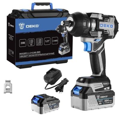Аккумуляторный бесщеточный гайковерт DEKO DKIS20FU-Li
