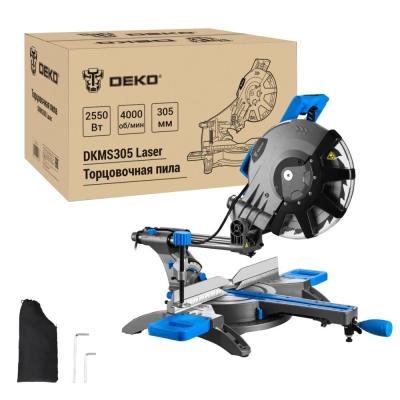 Торцовочная пила Deko DKMS305 Laser 2550Вт 4000об/мин d=305мм