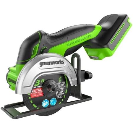 Углошлифовальная машина Greenworks GD24UCS 20000об/мин рез.шпин.:M6 d=76мм (3402007)